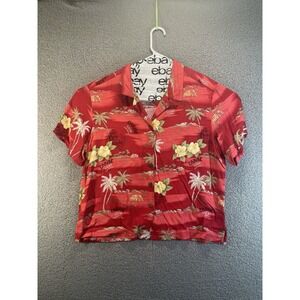 Island  Traders Men's  Shirt  XL Button Up Hawaiian 100% Rayo Hawaiian islands